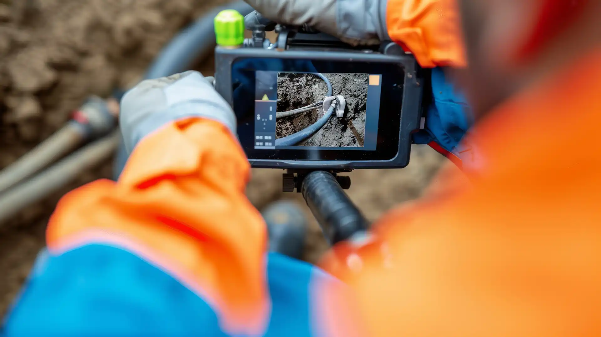 sewer camera inspection monitor